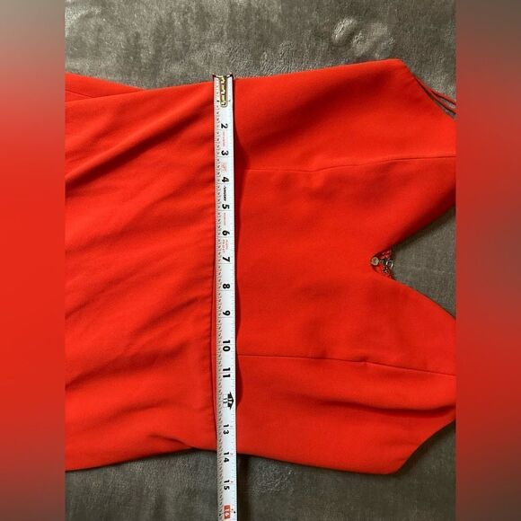 Alice+Olivia Amina Plunging Sweetheart Body-con Dress In Perfect Poppy sz 8 - Picture 13 of 16